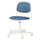 ÖRFJÄLL - Swivel chair, white/Vissle dark blue ,