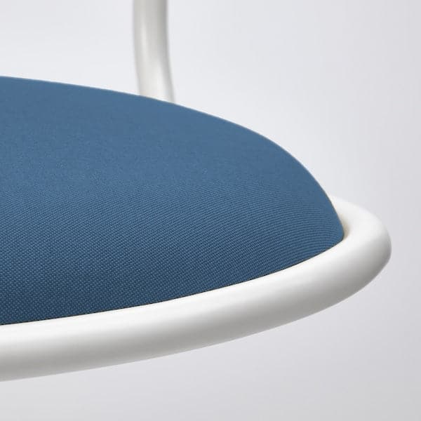 ÖRFJÄLL - Swivel chair, white/Vissle dark blue , - best price from Maltashopper.com 39501096
