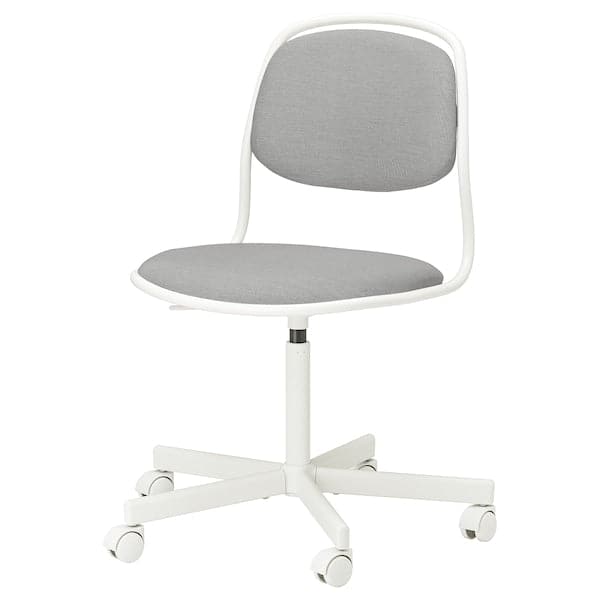 ÖRFJÄLL Swivel chair - white/Vissle light grey - best price from Maltashopper.com 49416012