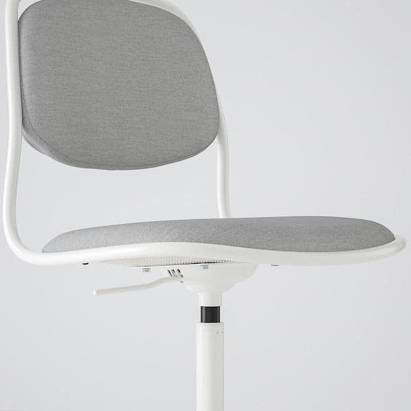 ÖRFJÄLL Swivel chair - white/Vissle light grey - best price from Maltashopper.com 49416012
