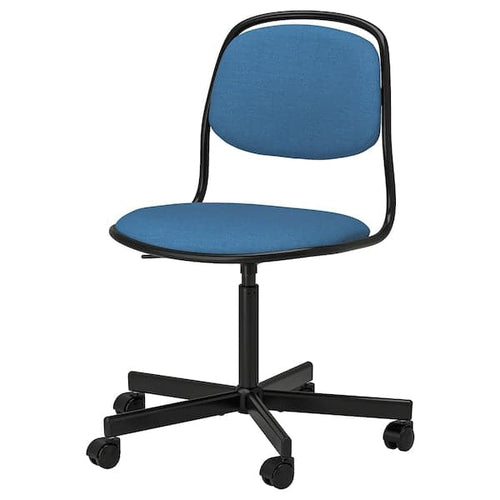 ÖRFJÄLL Swivel chair - black/Vissle blue ,