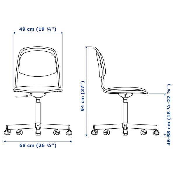 ÖRFJÄLL Swivel chair - black/Black Vissle , - best price from Maltashopper.com 49303072