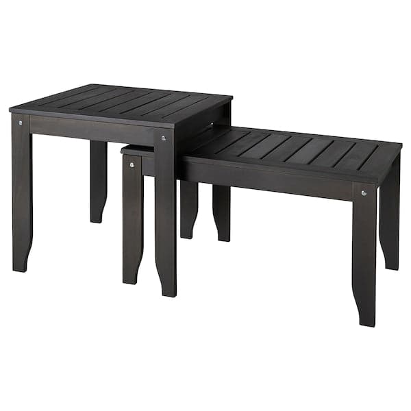 ÖRSKÄR - Nest of tables, set of 2, in/outdoor dark grey - best price from Maltashopper.com 30533737