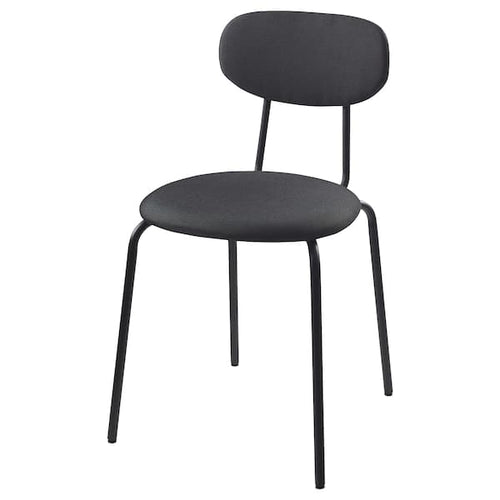 ÖSTANÖ - Chair, black Remmarn/dark grey ,
