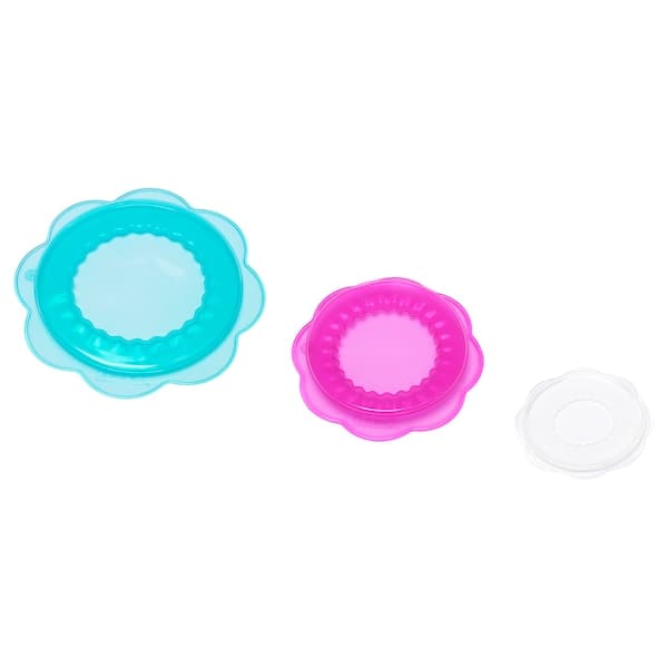 ÖVERMÄTT - Food cover, set of 3, silicone multicolour