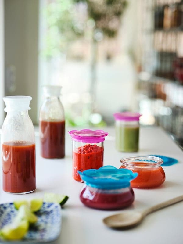 Ikea ÖVERMÄTT - Food cover, set of 3, silicone multicolour