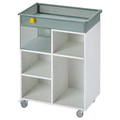 ÖVNING trolley, white/grey-green, 54x33 cm