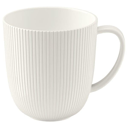 OFANTLIGT mug, white, 31 cl