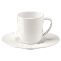 OFANTLIGT Cup for espresso and saucer - white 7 cl , 7 cl - best price from Maltashopper.com 80339554