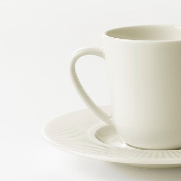 OFANTLIGT Cup for espresso and saucer - white 7 cl , 7 cl - best price from Maltashopper.com 80339554
