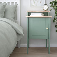 OLDERDALEN - Bedside table, grey-green/pine, 47x43 cm - best price from Maltashopper.com 30500893