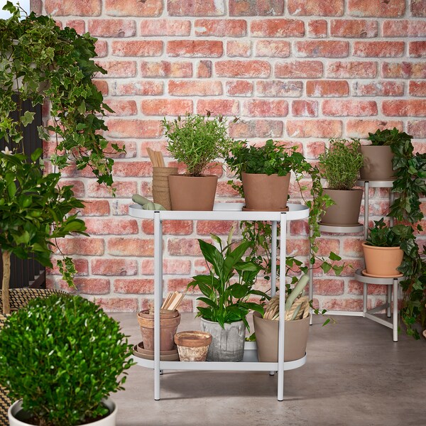 OLIVBLAD - Plant stand, indoor/outdoor light grey,56 cm - best price from Maltashopper.com 80560771