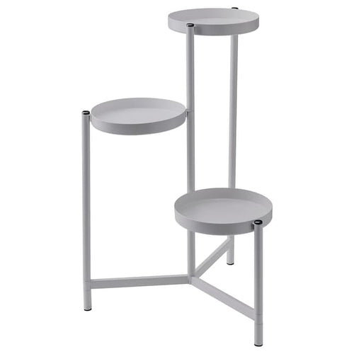 OLIVBLAD - Plant stand, in/outdoor light grey, 58 cm