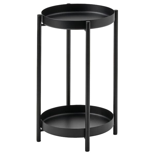 OLIVBLAD - Plant stand, in/outdoor black, 35 cm