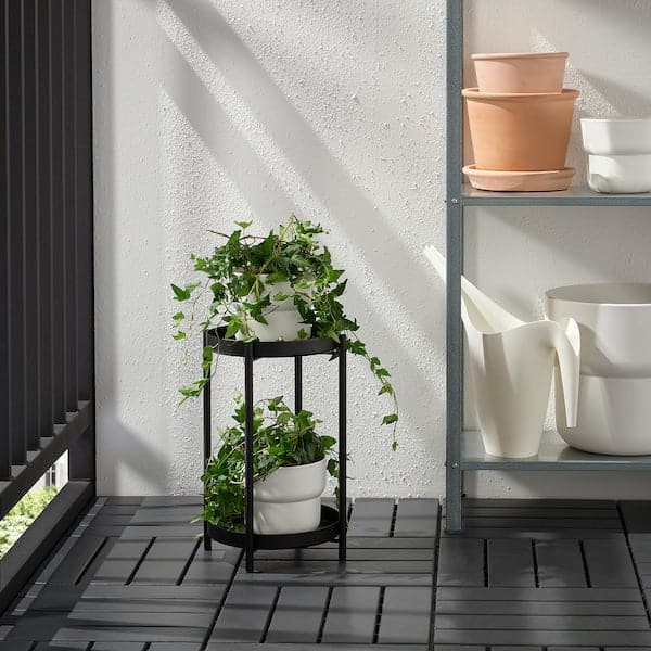 OLIVBLAD - Plant stand, in/outdoor black, 35 cm - best price from Maltashopper.com 10486652