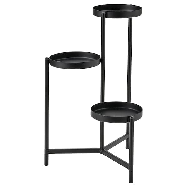 OLIVBLAD - Plant stand, in/outdoor black, 58 cm