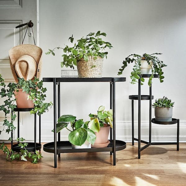 OLIVBLAD - Plant stand, in/outdoor black, 35 cm - best price from Maltashopper.com 10486652