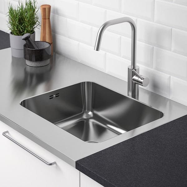 OLOFSJÖN Worktop 1 integrated sink - stainless steel 120x63.5 cm , 120x63.5 cm - best price from Maltashopper.com 99337550
