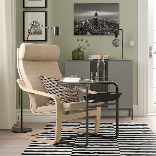 OLSERÖD - Side table, anthracite/dark grey, 53x50 cm - best price from Maltashopper.com 40530917