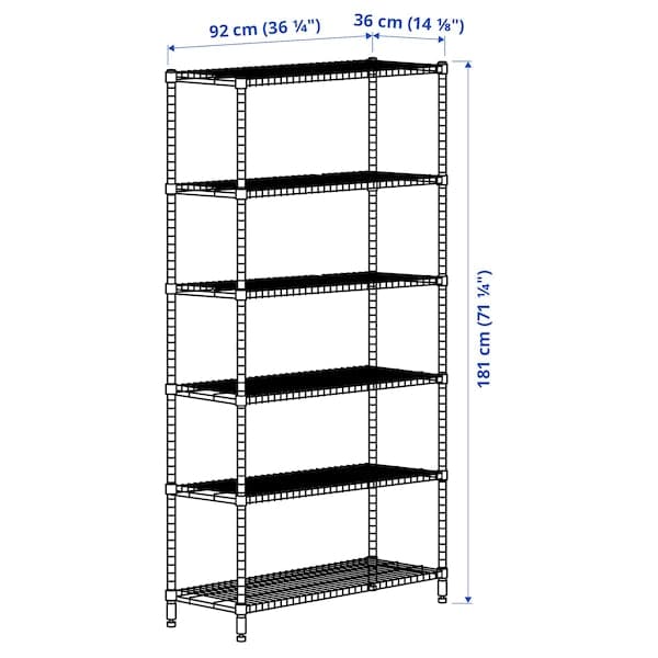 OMAR - 1 shelf section, 92x36x181 cm - Premium Bookcases & Standing Shelves from Ikea - Just €116.99! Shop now at Maltashopper.com