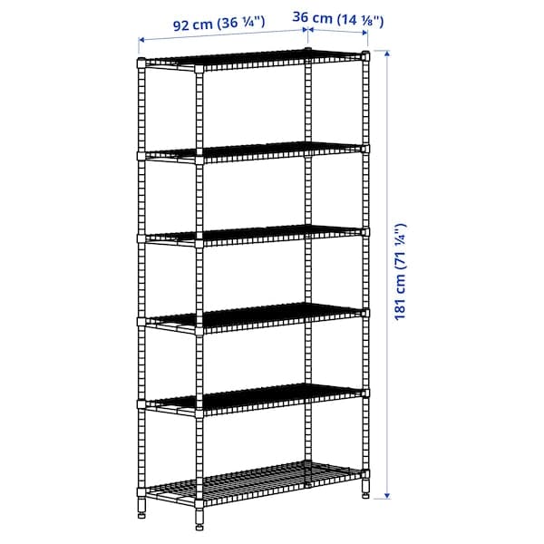 OMAR - 1 shelf section, 92x36x181 cm - Premium Bookcases & Standing Shelves from Ikea - Just €116.99! Shop now at Maltashopper.com