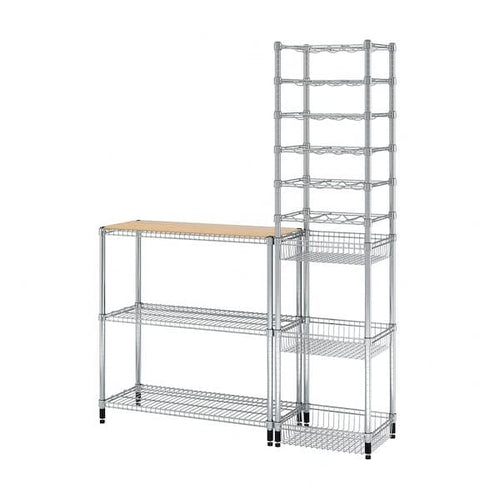 OMAR - 2 sections, with 1 shelf liner, 140x36x94-181 cm