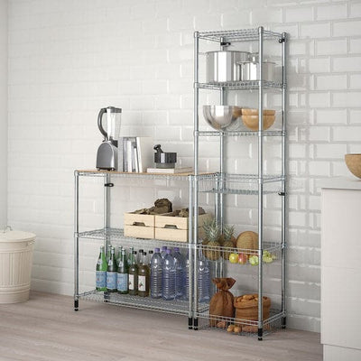 OMAR - 2 sections, with 1 shelf liner, 140x36x94-181 cm - best price from Maltashopper.com 39419695