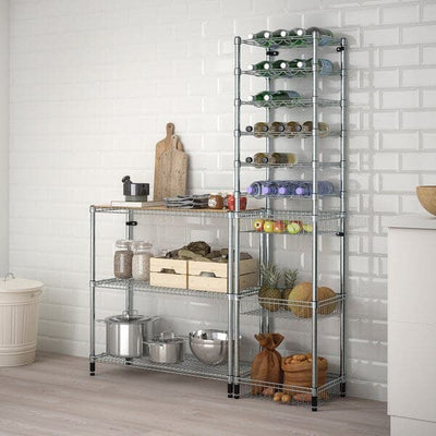 OMAR - 2 sections, with 1 shelf liner, 140x36x94-181 cm - best price from Maltashopper.com 59419675
