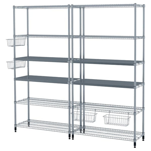 OMAR - 2 shelf sections, 197x36x181 cm