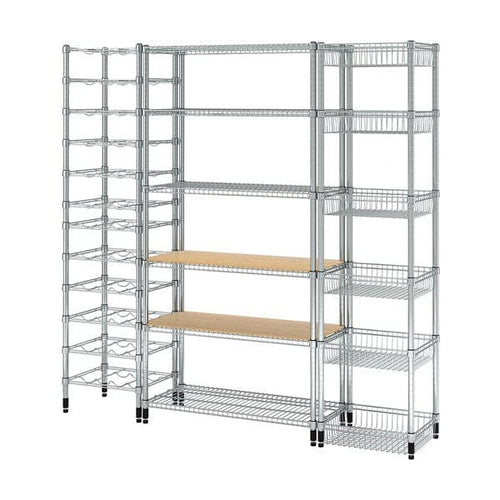 OMAR - 3 sections, with 2 shelf liners, 187x36x181 cm