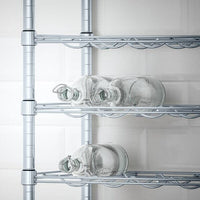 OMAR - Bottle shelf, galvanised, 46x36x94 cm - best price from Maltashopper.com 30069762