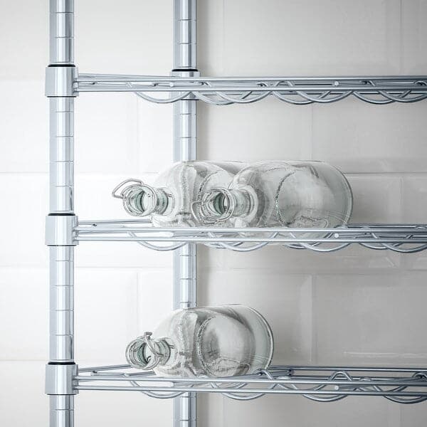 OMAR - Bottle shelf, galvanised, 46x36x94 cm - best price from Maltashopper.com 30069762