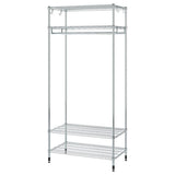 OMAR shelving unit with clothes rail, galvanised, 92x50x201 cm