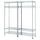 OMAR shelving unit with clothes rail, galvanised, 186x50x201 cm