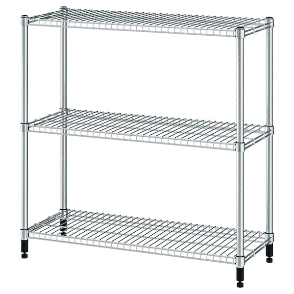 OMAR - Shelving unit, galvanised, 92x36x94 cm