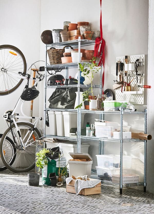 OMAR - Shelving unit, galvanised, 92x36x94 cm - best price from Maltashopper.com 10069763