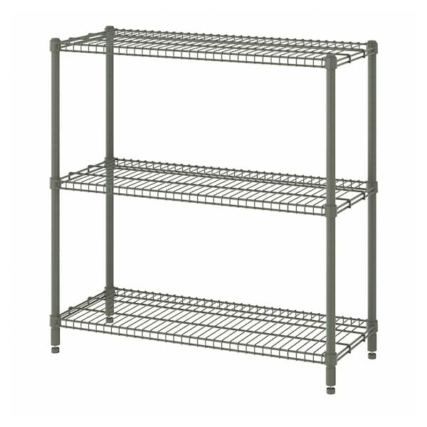 OMAR - Shelving unit, grey-green, 92x36x94 cm - best price from Maltashopper.com 50483072