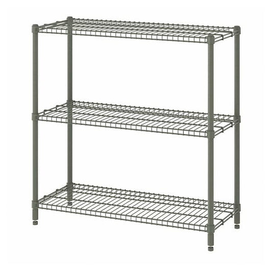 OMAR - Shelving unit, grey-green, 92x36x94 cm - best price from Maltashopper.com 50483072