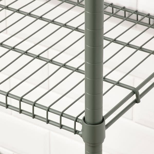 OMAR - Shelving unit, grey-green, 92x36x94 cm - best price from Maltashopper.com 50483072