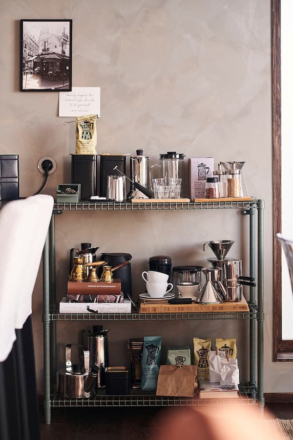 OMAR - Shelving unit, grey-green, 92x36x94 cm - best price from Maltashopper.com 50483072
