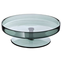 OMBONAD - Serving plate, glass grey, 29 cm - best price from Maltashopper.com 30504669