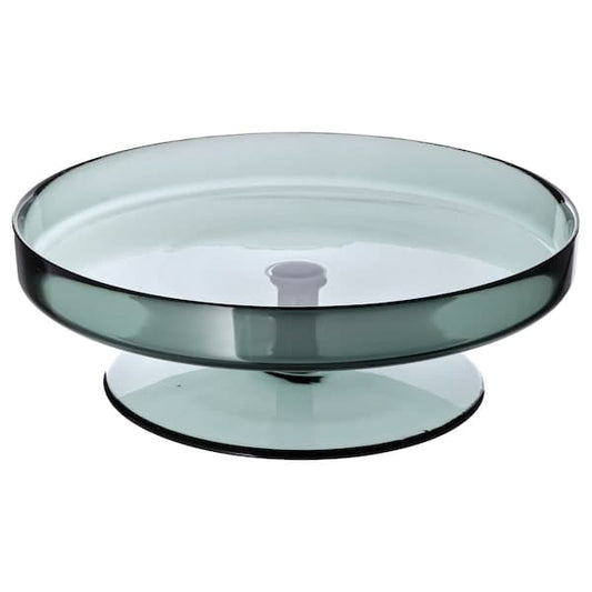 Ikea OMBONAD - Serving plate, glass grey, 29 cm