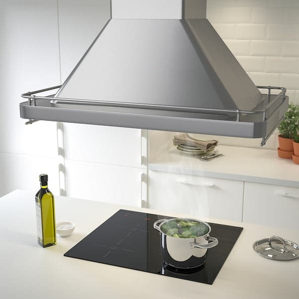 Ikea OMNEJD Ceiling extractor hood - stainless steel 90 cm , 90 cm