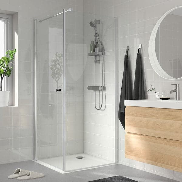 OPPEJEN / FOTINGEN - Corner shower with tray, 90x90x205 cm - best price from Maltashopper.com 19326249