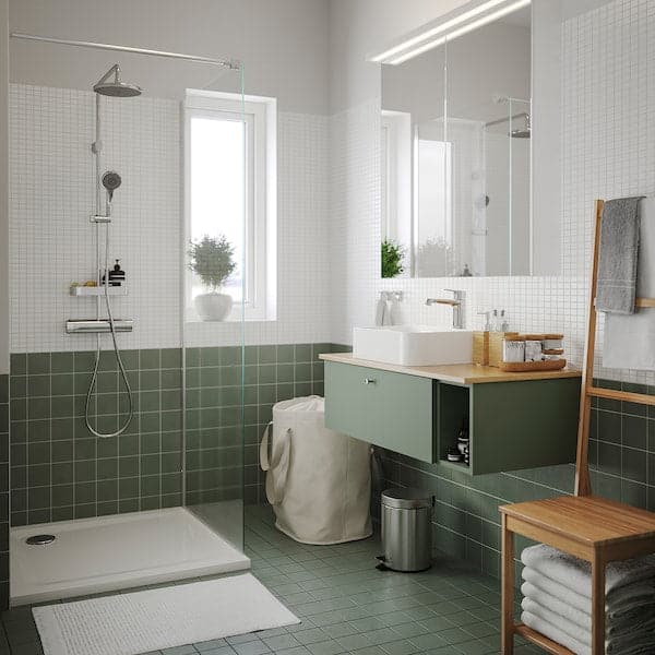 OPPEJEN - Shower screen, glass, 84x199 cm - best price from Maltashopper.com 50410165