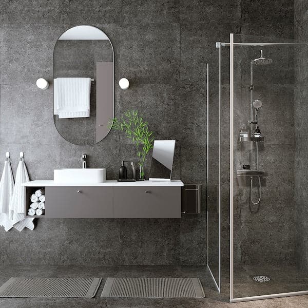 OPPEJEN - Shower door, glass, 84x202 cm - best price from Maltashopper.com 30431362