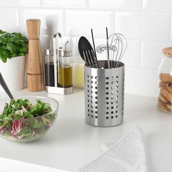 ORDNING - Kitchen utensil rack, stainless steel, 18 cm - best price from Maltashopper.com 30131716