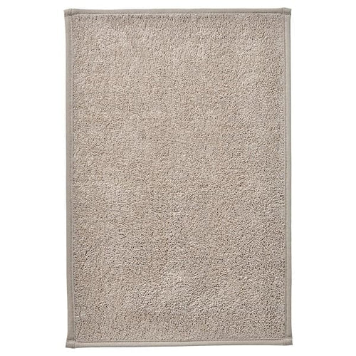 OSBYSJÖN - Bath mat, light grey-beige, 40x60 cm