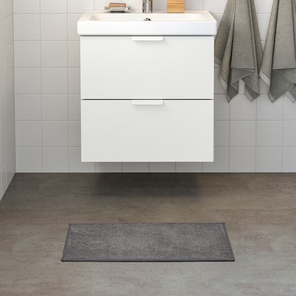 OSBYSJÖN - Bath mat, grey, 40x60 cm - best price from Maltashopper.com 40514205
