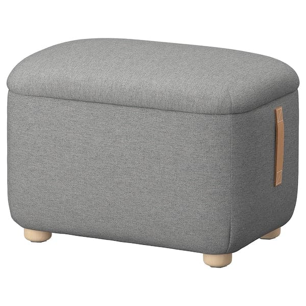 Ikea OSKARSHAMN - Footstool with storage, Tibbleby beige/grey ,